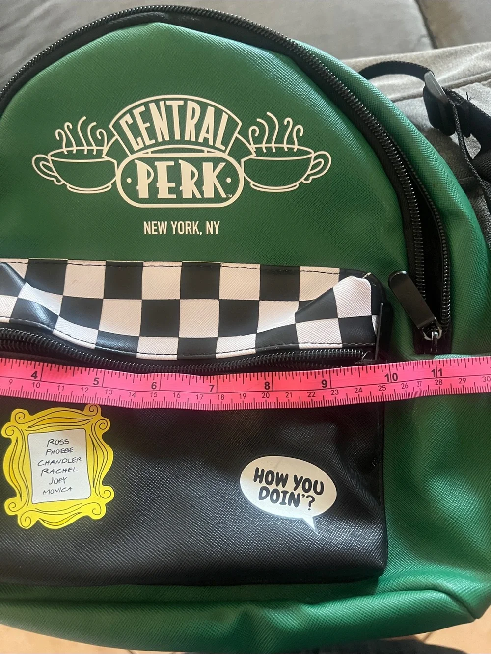 Friends Central Perk Green & Black Mini Backpack